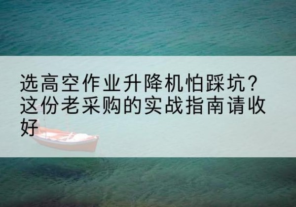 庆城高空作业升降机厂家推荐-选高空作业升降机怕踩坑？这份老采购的实战指南请收好