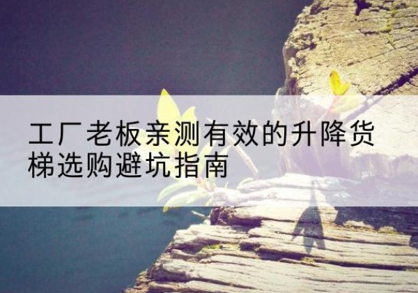 庆城升降货梯怎么选-工厂老板亲测有效的升降货梯选购避坑指南